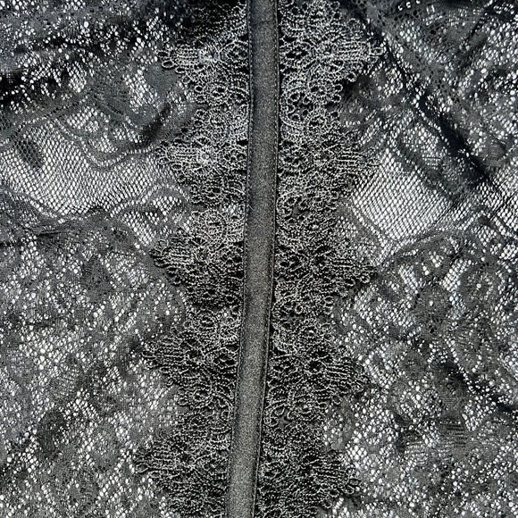 WOW Couture, Whimsigoth Fairy Goth Elegant Lace Body Suit, Medium, Black - Picture 5 of 5